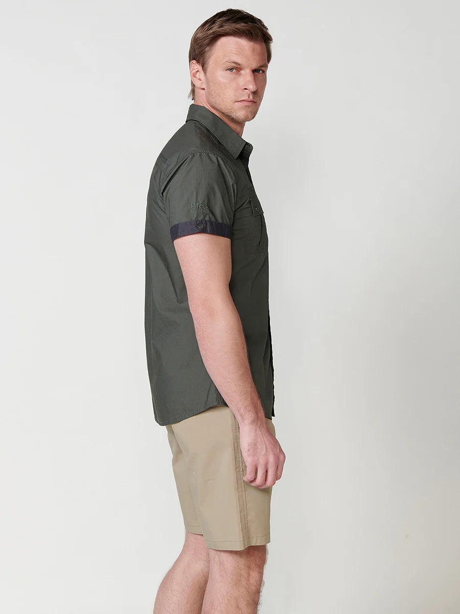 Camisa de algodón manga corta elegante para hombre - Image 14