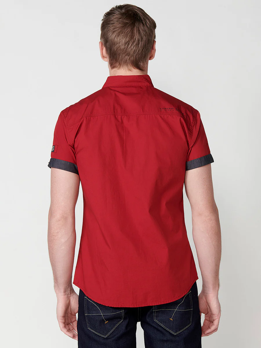 Camisa de algodón manga corta elegante para hombre - Image 26