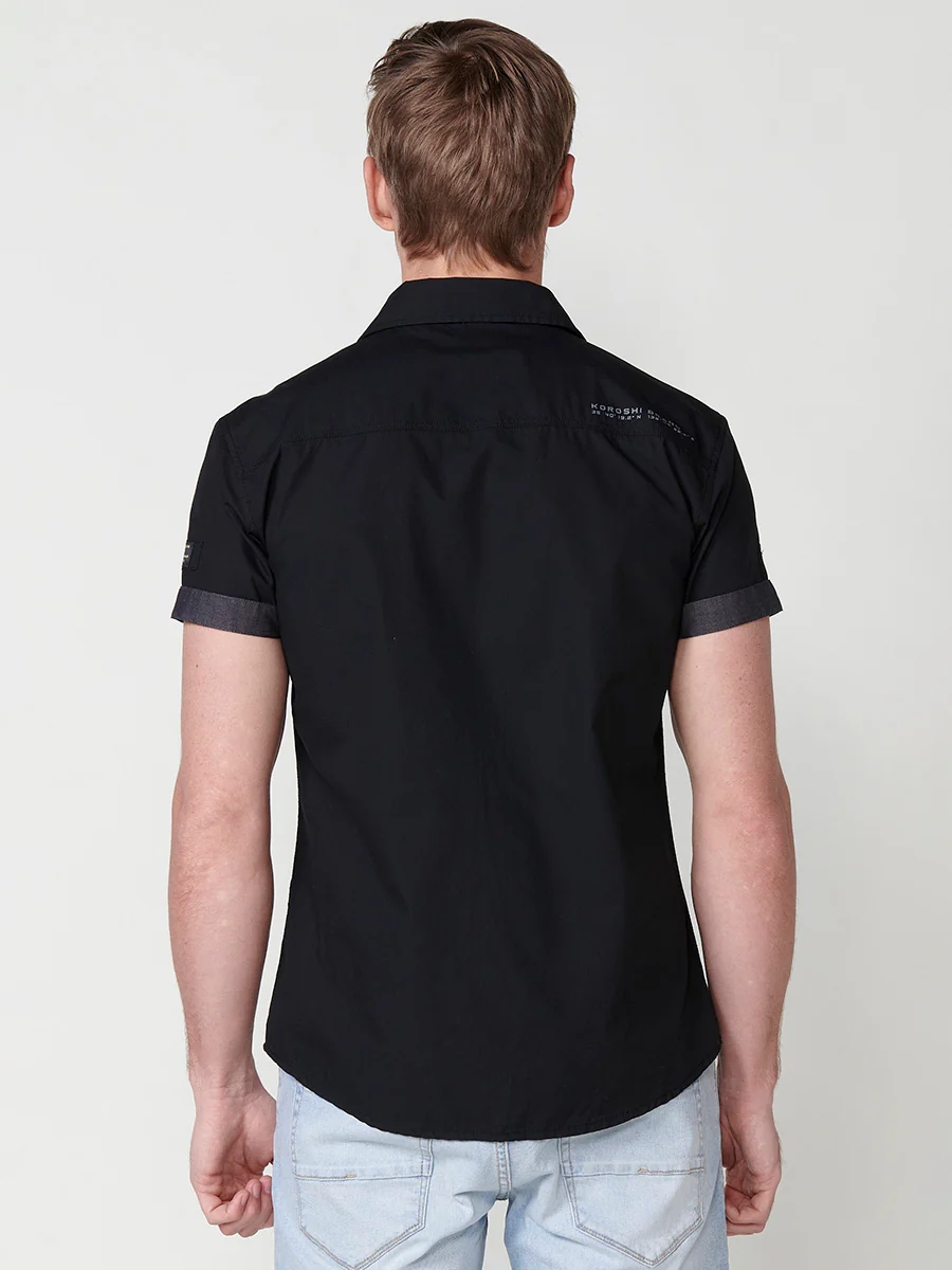 Camisa de algodón manga corta elegante para hombre - Image 5