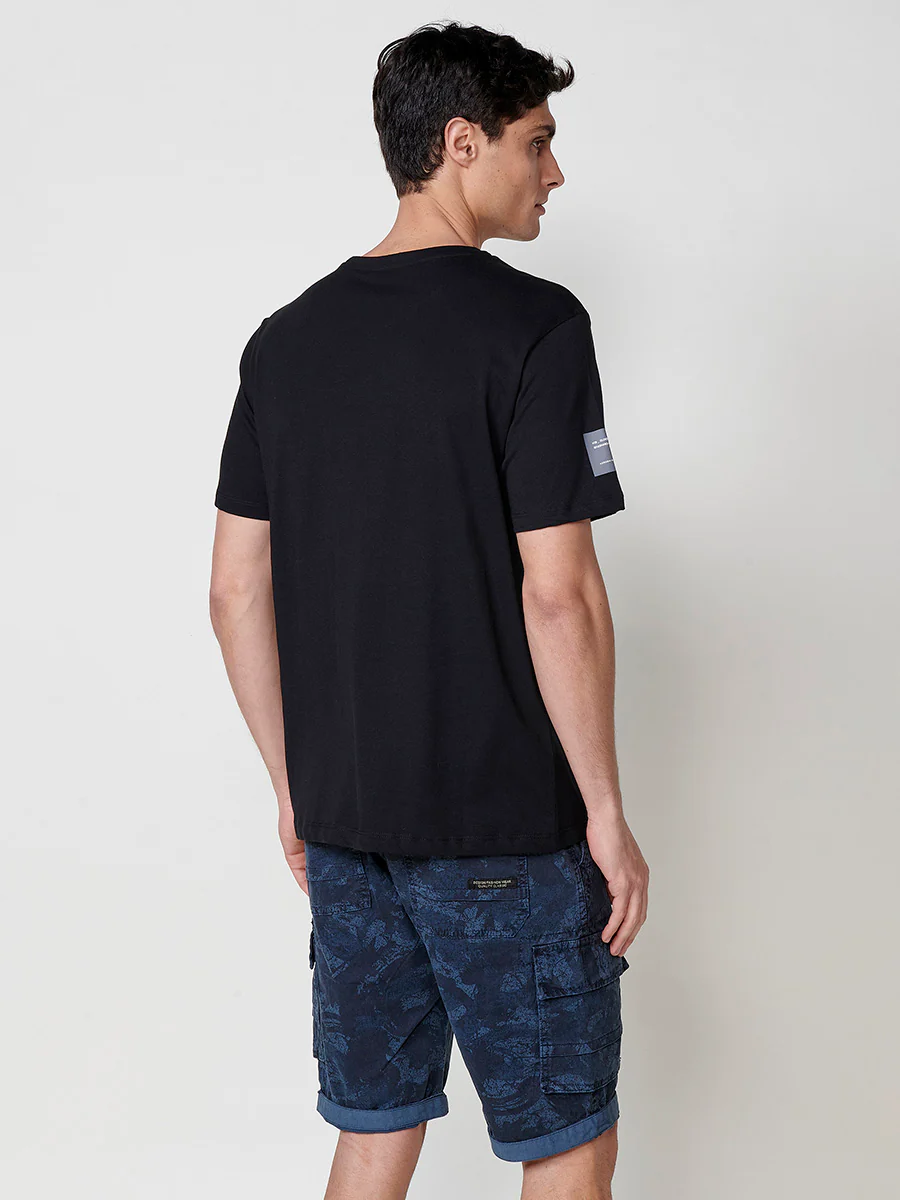 Camiseta de hombre de algodón con letras delanteras - Image 4