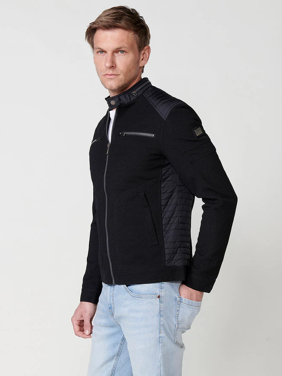 Cazadora con cuello y cierre delantero con cremallera y 4 bolsillos y bolsillo interior con cremallera para hombre - Image 6