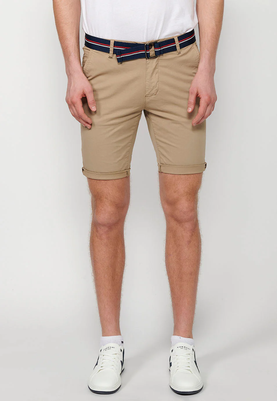 Pantalón Corto Chino Acabado Vuelta Cinturón Hombre – KOROSHI - Image 12