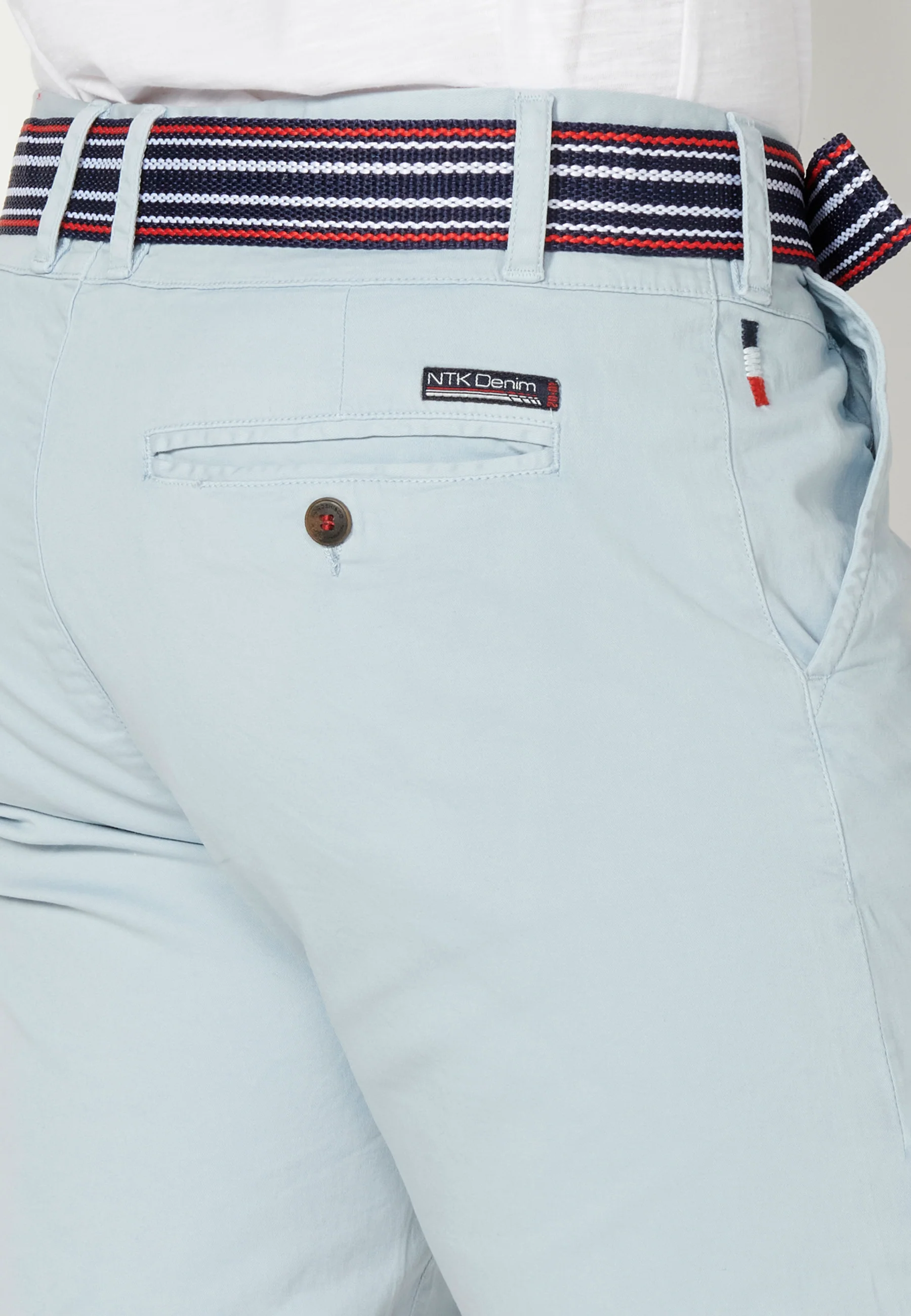 Pantalón Corto Chino Acabado Vuelta Cinturón Marinero Hombre – KOROSHI - Image 35