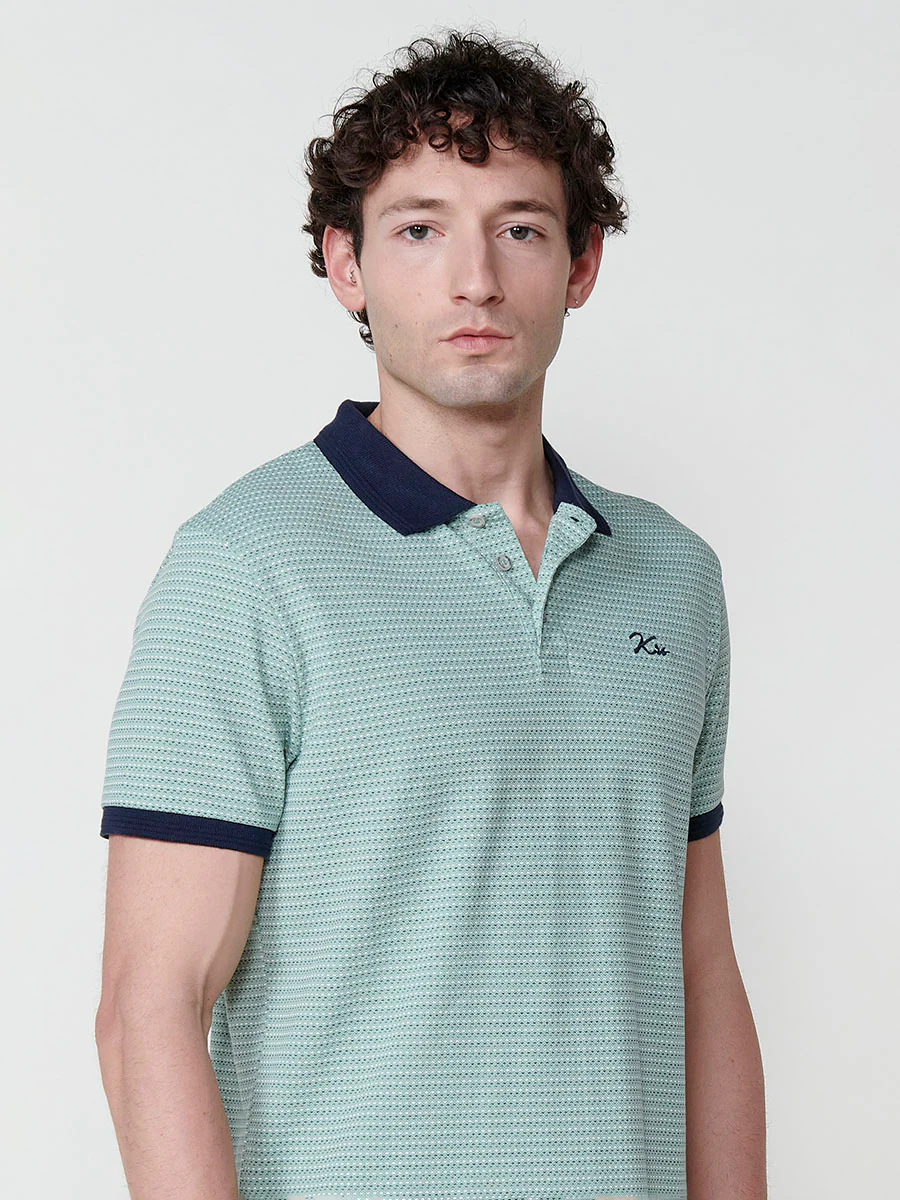 Polo de manga corta de algodón. cuello camisero. tinta para hombre - Image 3