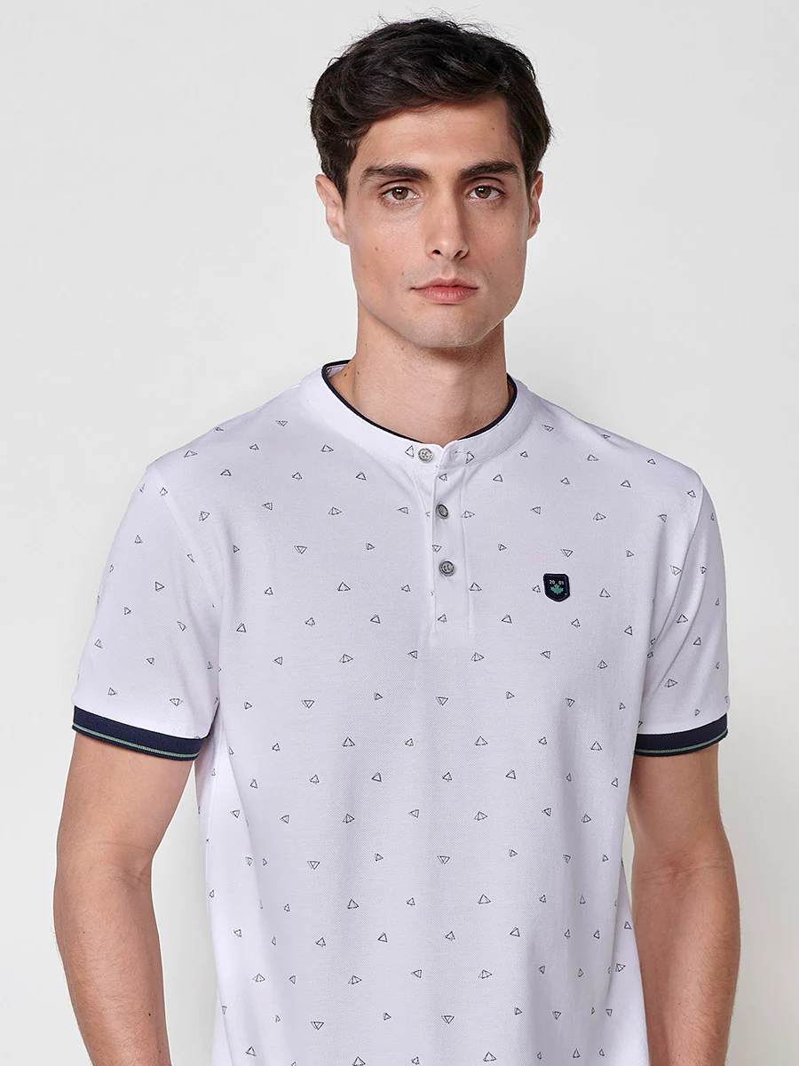 Polo de manga corta de algodón. cuello redondo. para hombre - Image 3