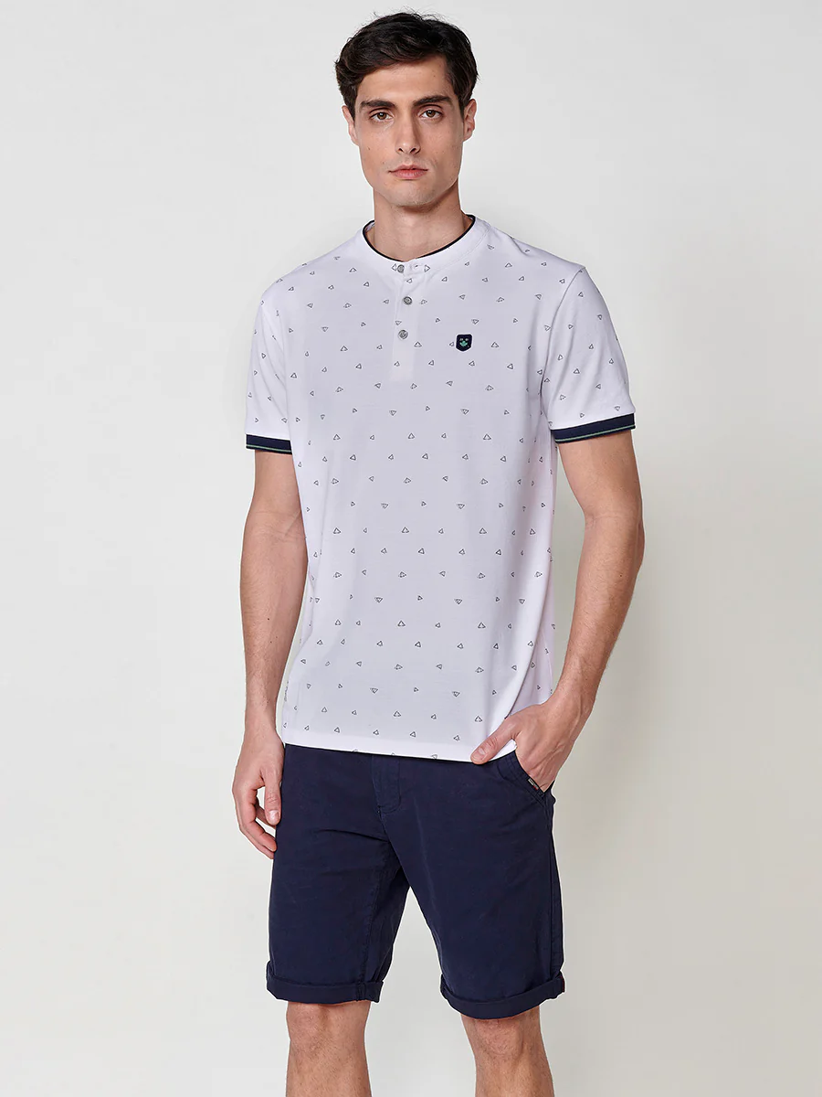 Polo de manga corta de algodón. cuello redondo. para hombre - Image 4