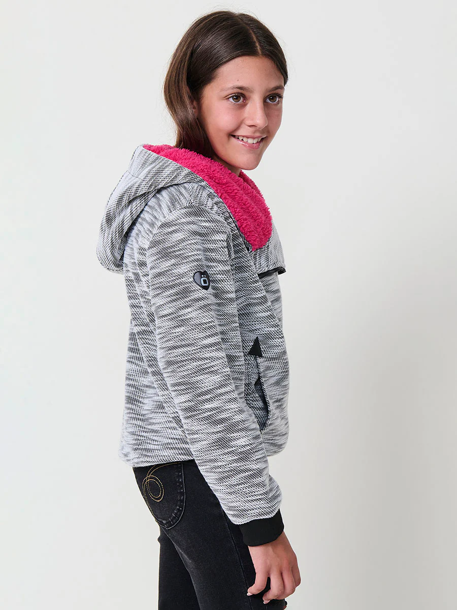 Chaqueta sudadera con capucha forrada niña - Image 4