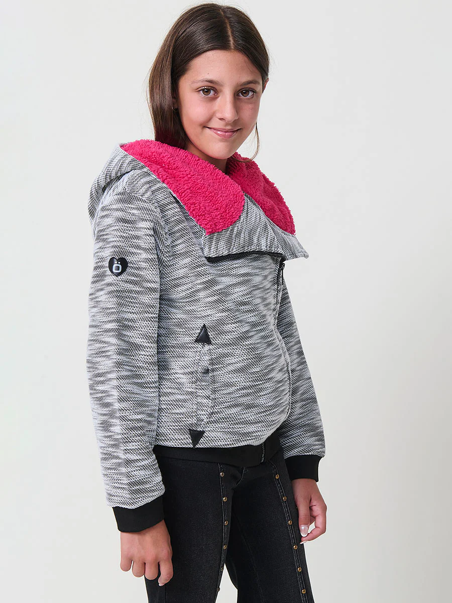 Chaqueta sudadera con capucha forrada niña - Image 5