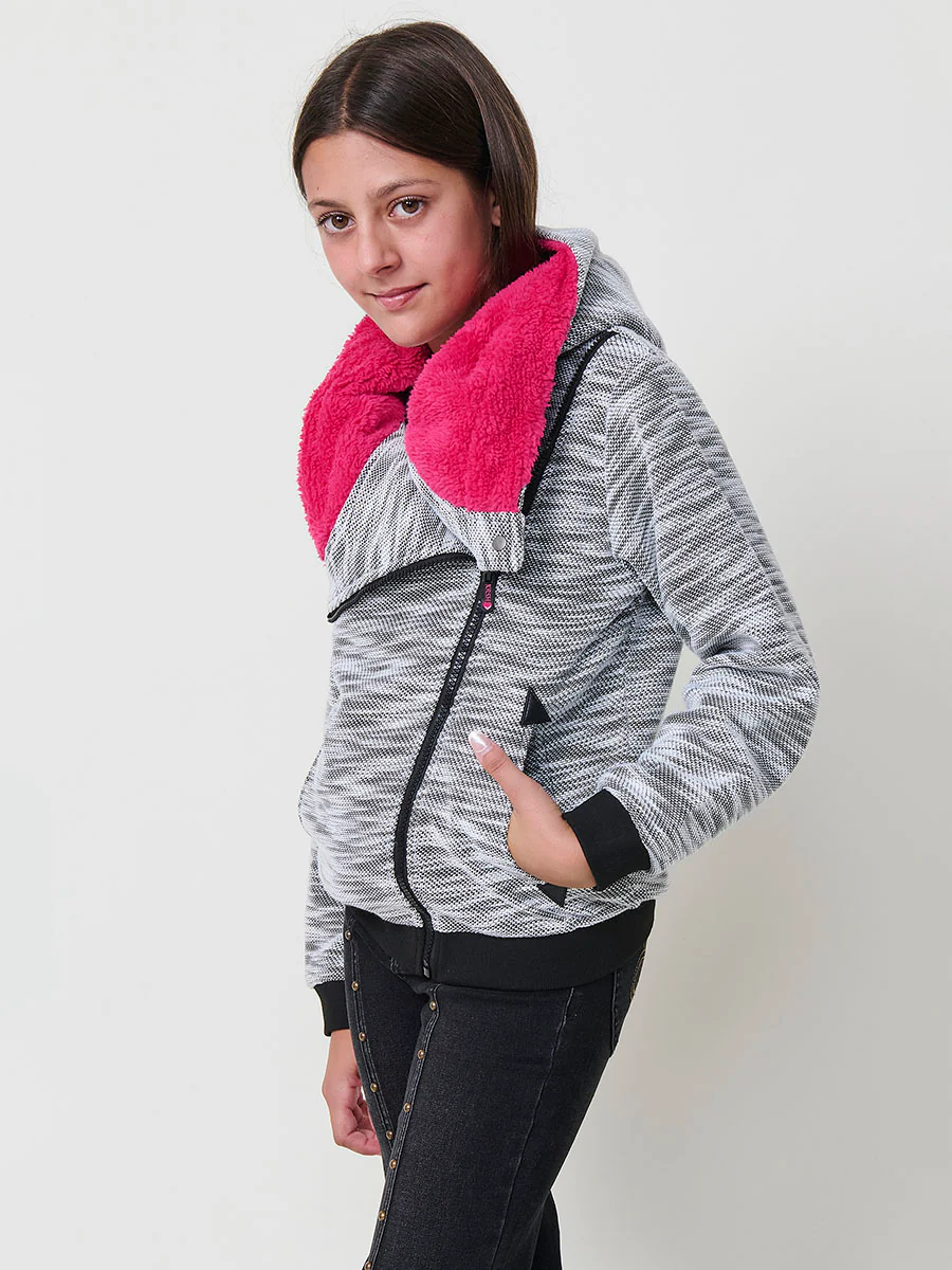 Chaqueta sudadera con capucha forrada niña - Image 7