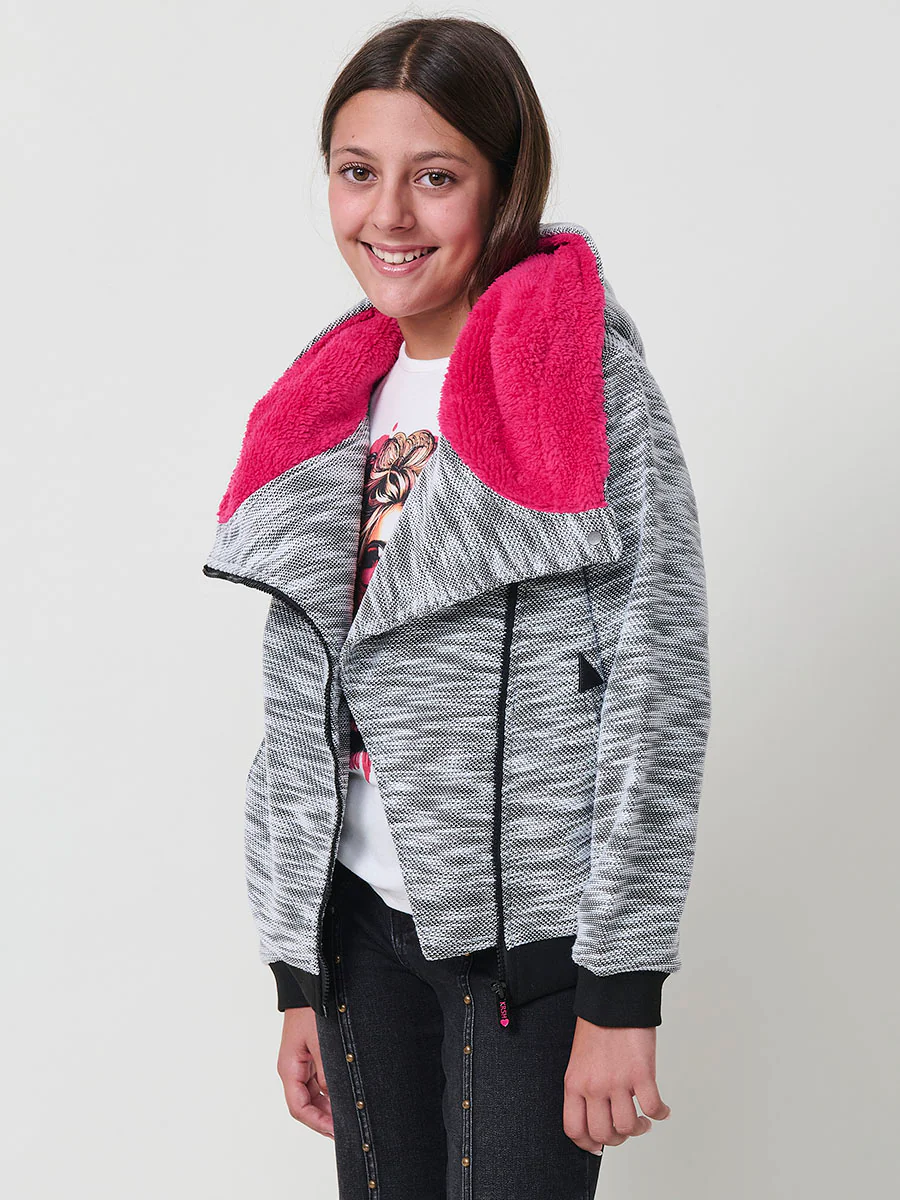 Chaqueta sudadera con capucha forrada niña - Image 8