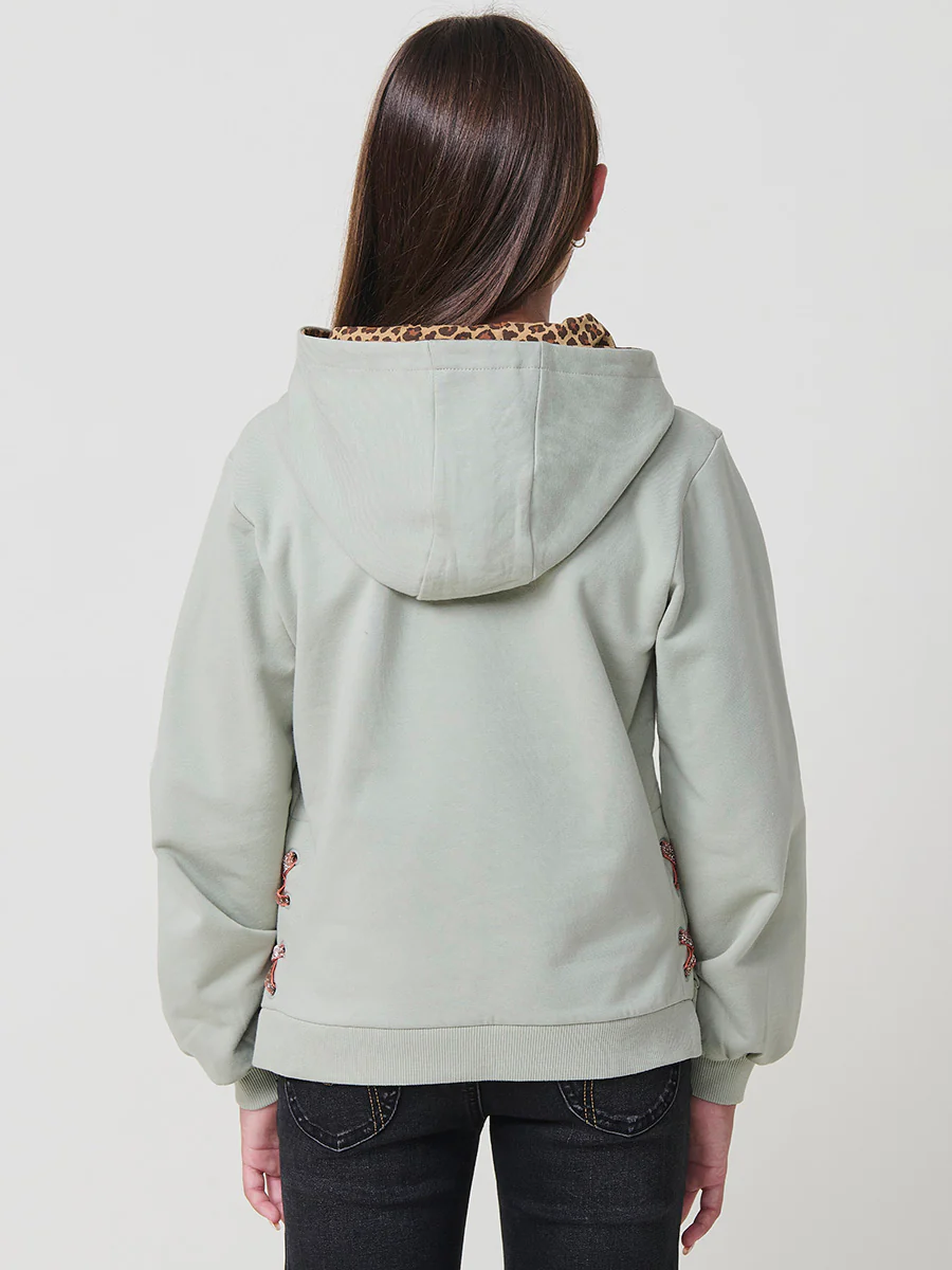 Sudadera niña felpa algodón perchado interior con capucha - Image 6