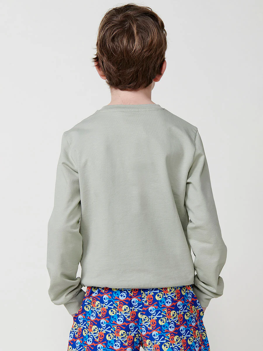 Sudadera niño kaki estampado calaveras - Image 5